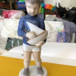 Boy Figure Copenhagen Porcelain Vintage